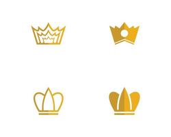 Gold crown logo vector