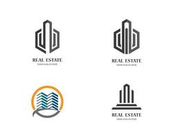 conjunto de iconos de logotipo inmobiliario vector