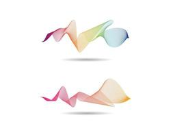 Wave line set design vector