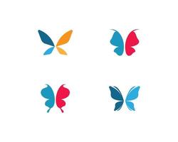 conjunto de logotipo de mariposa vector
