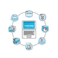 diseño de concepto de programación y codificación vector