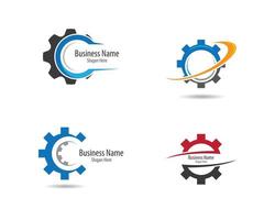 Gear logo set vector