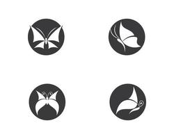 Butterfly logo set design vector