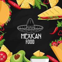 diseño de comida mexicana vector