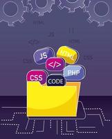 concepto de programación y codificación vector