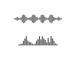 Sound wave logo set  vector