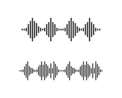 Sound wave logo set vector