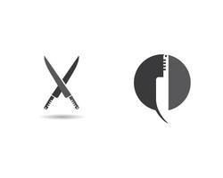Knife logo template vector