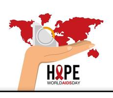 banner de la campaña del día mundial del sida vector