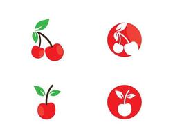 Cherry logo template vector