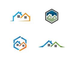 House logo set icon vector
