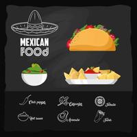 diseño de comida mexicana vector