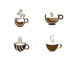 Coffee cup icon set vector