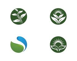 Ecology logo set template  vector