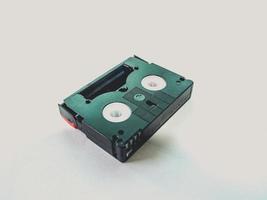 Black cassette tape photo