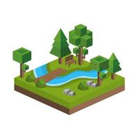 Isometric trees and river design  vector