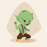 Ugly fairytale troll avatar character
