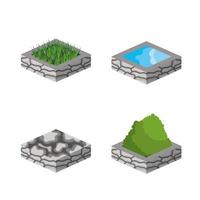 Isometric and 3D building icon set  vector