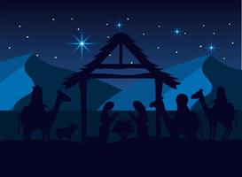 The nativity of Jesus design vector