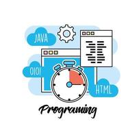 Programming and coding technology  vector