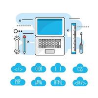 Programming and coding technology  vector