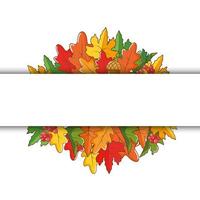 banner de hojas de otoño con espacio para texto vector