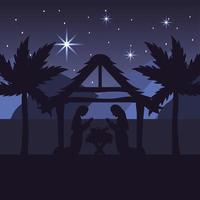 The nativity of Jesus design vector