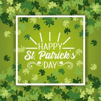 St. Patricks clover leaves pattern background vector