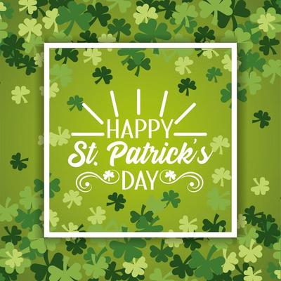 St. Patricks clover leaves pattern background