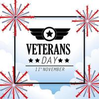 Veterans and memorial day celebration design vector