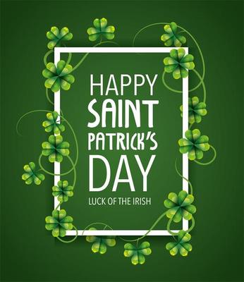 St. Patrick day lettering banner 