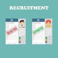 Recruiting concept on human resources vector