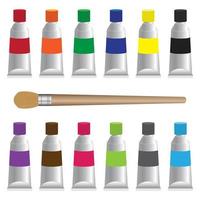 Painting and art materials icon set vector