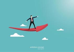 Business ambition with arrow vector