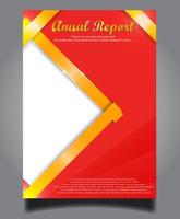 Modern vector red anual report