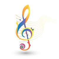 Music tone icon full of color