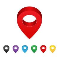 Location pointer and map pins icon set vector