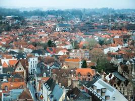 Aerial view of city buildings photo