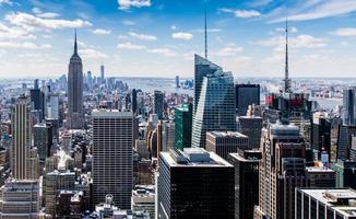 Fotografía a vista de pájaro del horizonte de la ciudad. foto