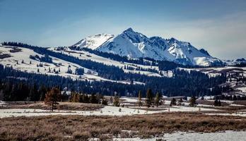 Icy mountain scenery photo