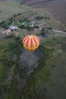 Red and yellow hot air balloon