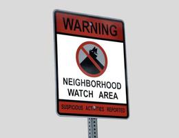 señal de vigilancia de barrio