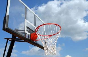 Outdoor basketball rim photo