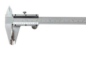 Vernier scale on a white background photo