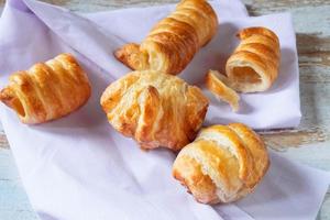 Fresh bread on a napkin photo