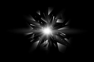 estrella realista con fragmentos de vidrio roto vector