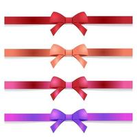 Set of colorful bows