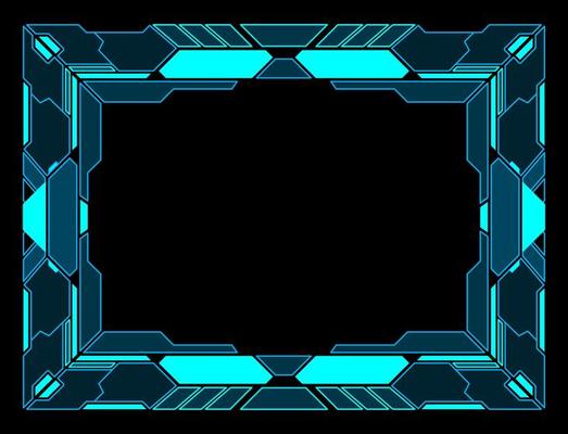 Abstract technology interface hud frame