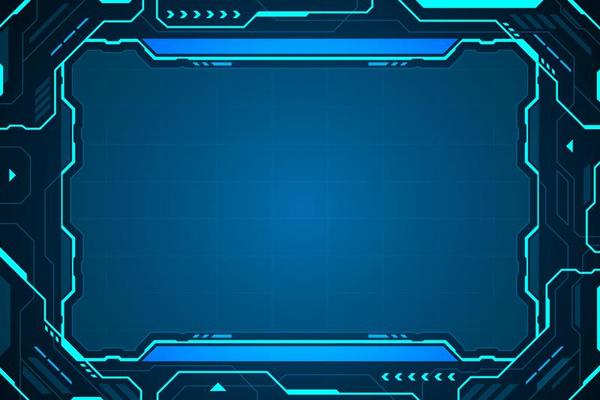Abstract technology interface hud frame