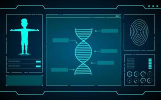 datos científicos sobre tecnología informática futurista vector